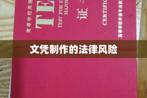 东明文凭制作的法律风险