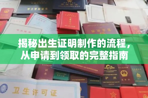 东明揭秘出生证明制作的流程，从申请到领取的完整指南