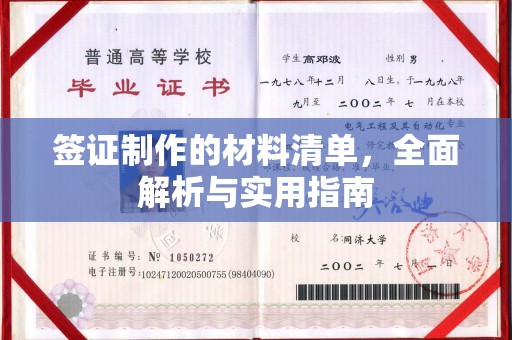 东明签证制作的材料清单，全面解析与实用指南