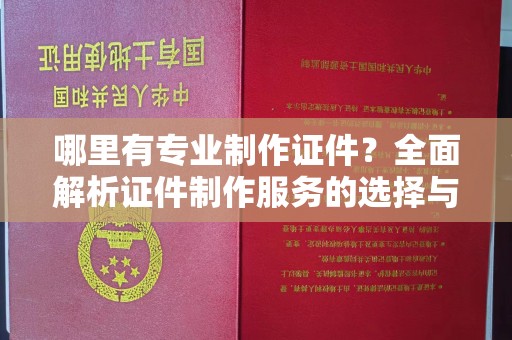 东明哪里有专业制作证件？全面解析证件制作服务的选择与注意事项