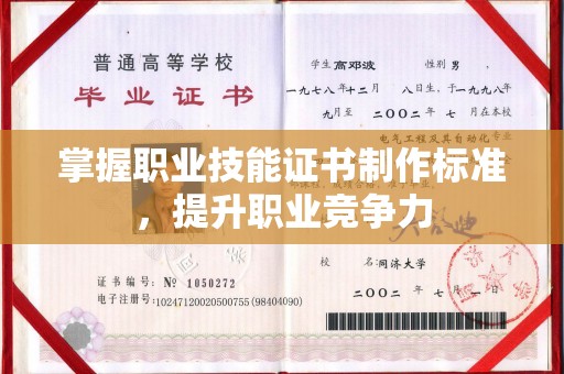 东明掌握职业技能证书制作标准，提升职业竞争力