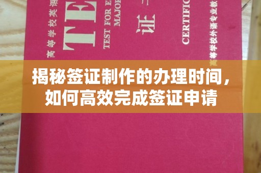东明揭秘签证制作的办理时间，如何高效完成签证申请