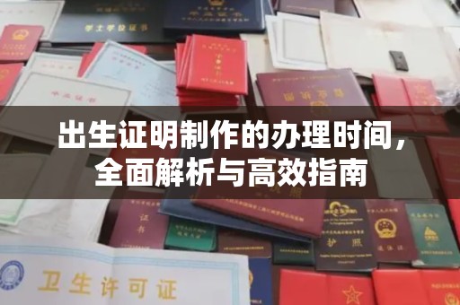 东明出生证明制作的办理时间，全面解析与高效指南