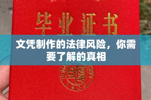 东明文凭制作的法律风险，你需要了解的真相